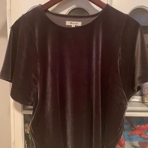 Madewell Velvet Butterfly top NWT